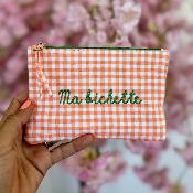 Pochette ma bichette orange