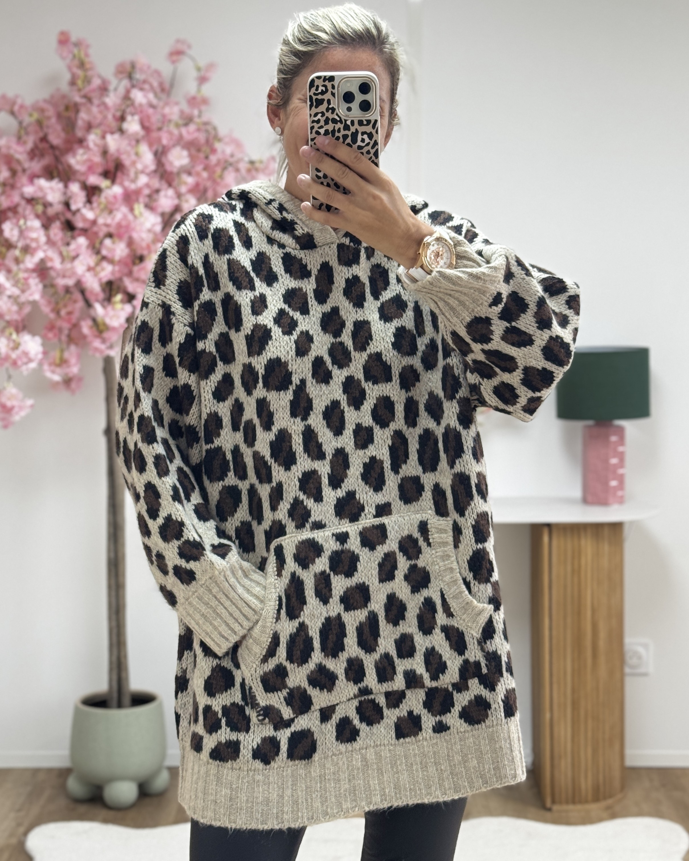 Pull Adele noir beige