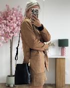 Blazer mi long suédine