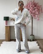 Gilet Love gris