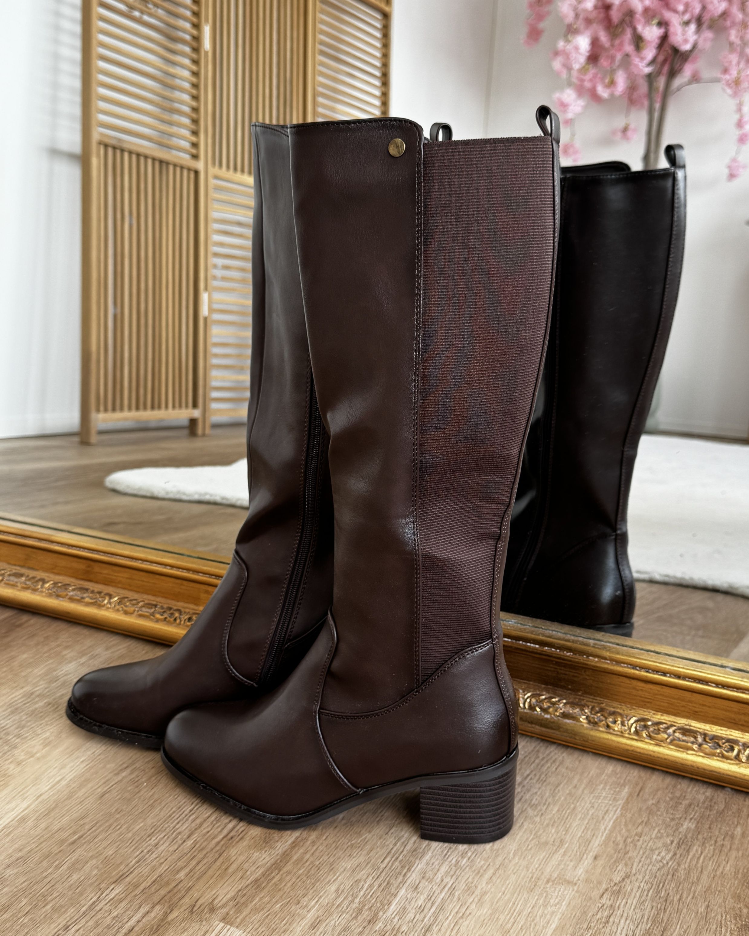 Bottes cavalières marrons