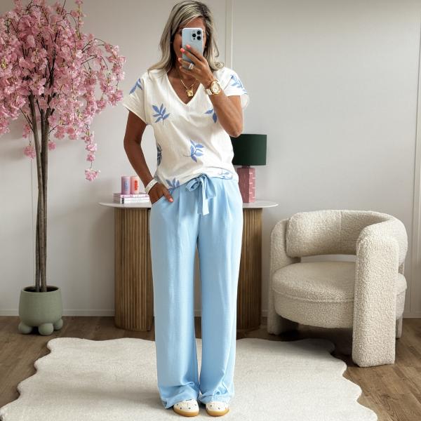 Pantalon Gwladys bleu