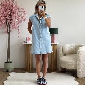 Robe Amber bleu clair