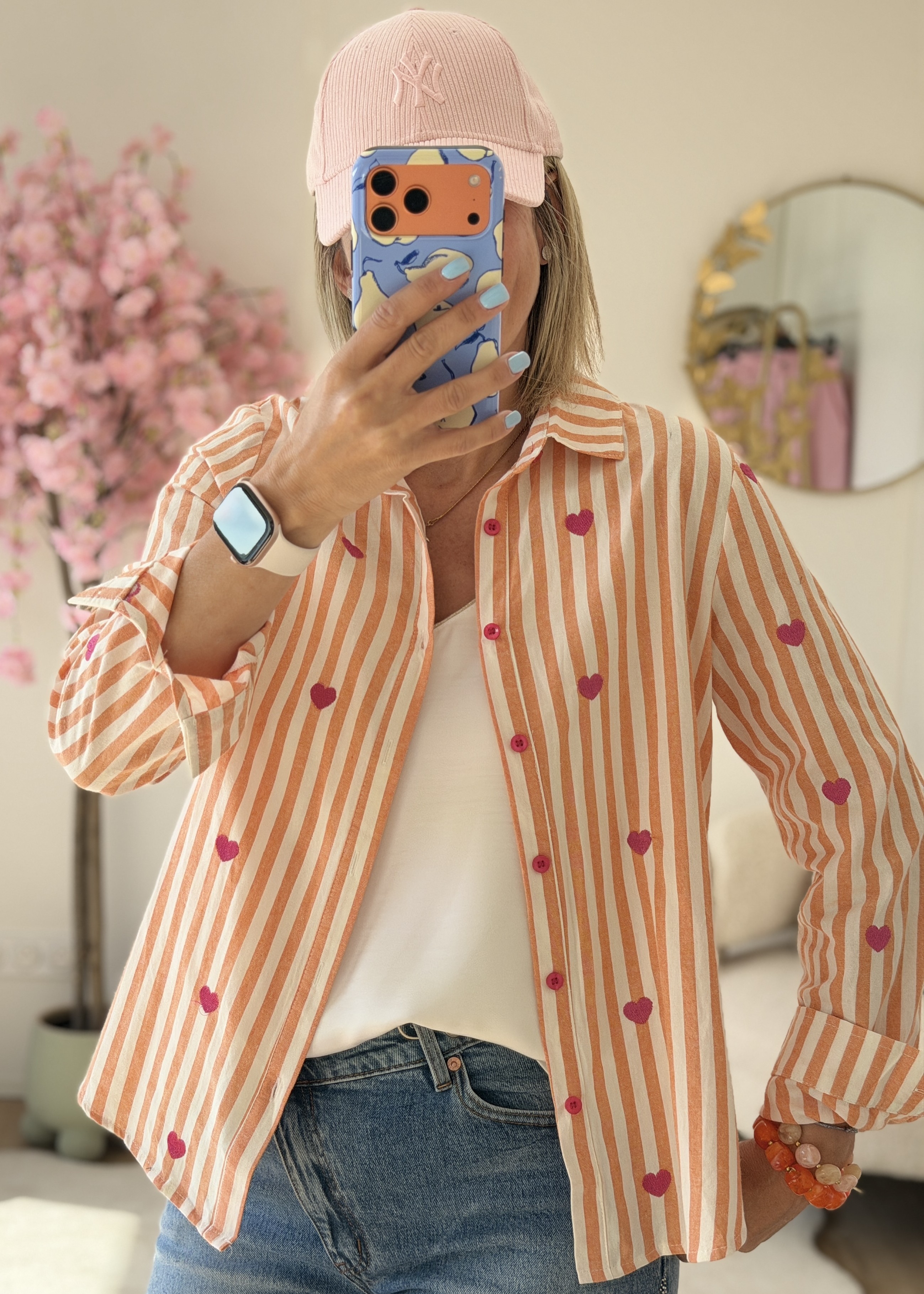 Chemise heart orange