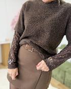 Jupe short Natanael choco