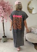 Robe T shirt iconic gris foncé