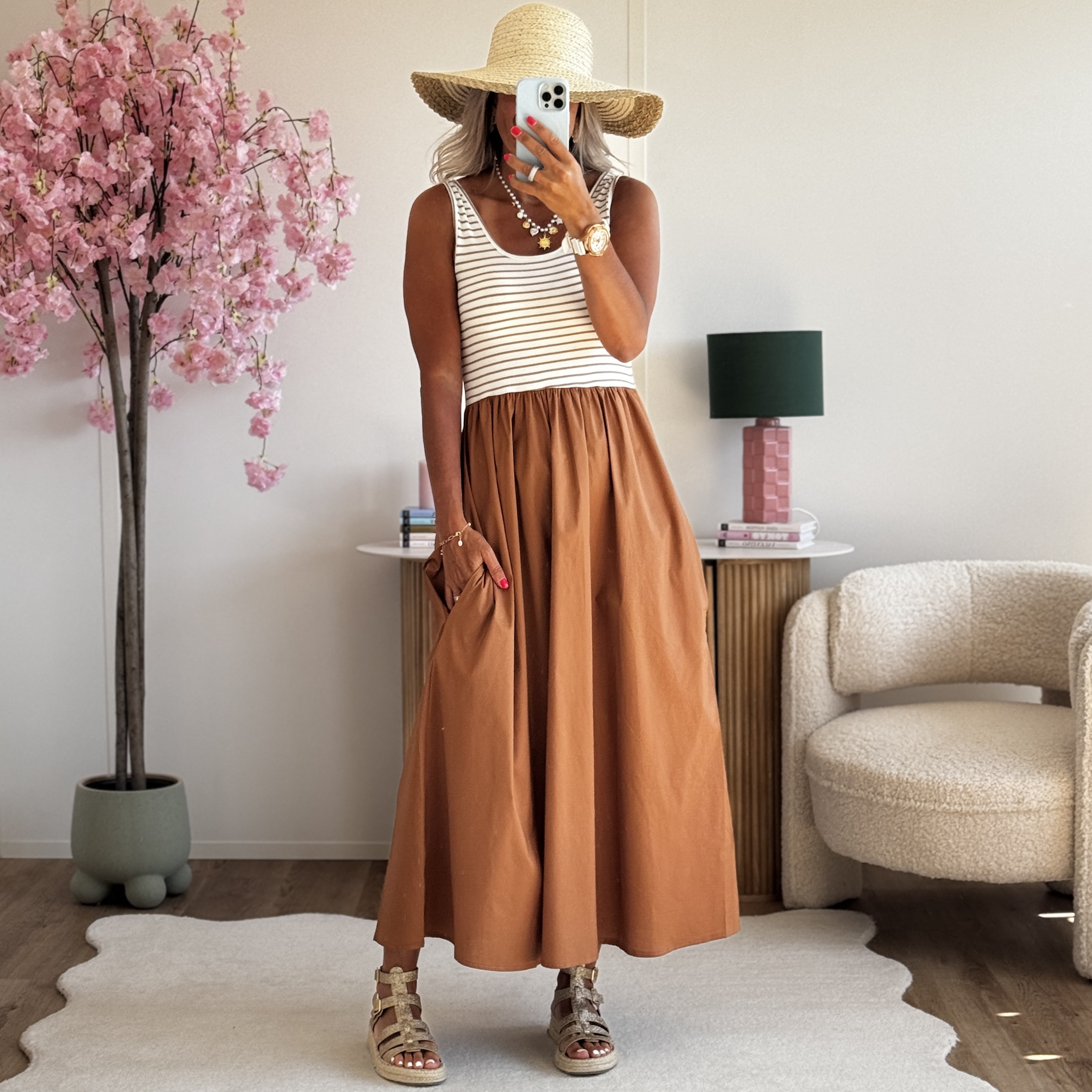 Robe 2 en 1 camel