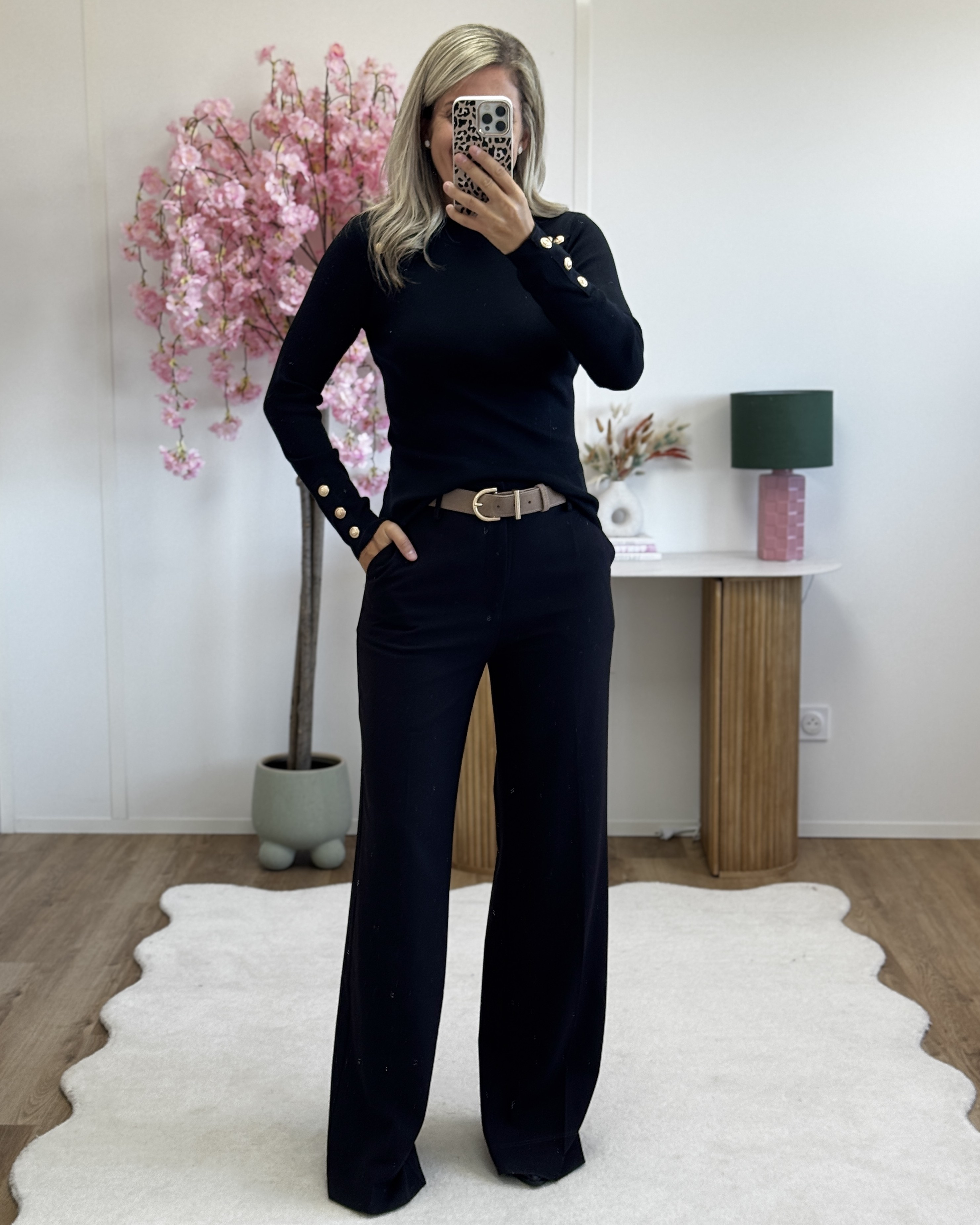 Pantalon à pince noir