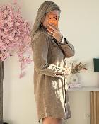 Robe chemise Cruz camel
