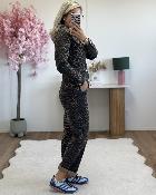 Combi leopard en jeans