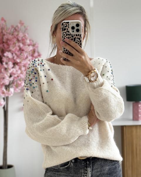 Pull Gaetane ecru