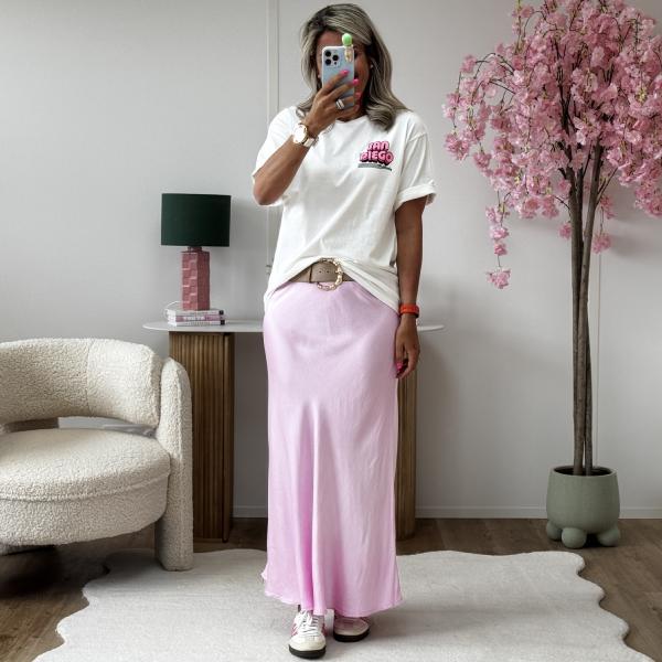 Jupe Satinée rose