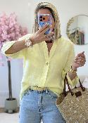 Blouse en lin jaune