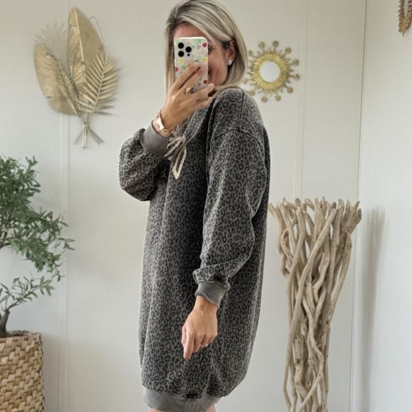 Robe sweat grise or
