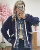 Gilet veste jeans long