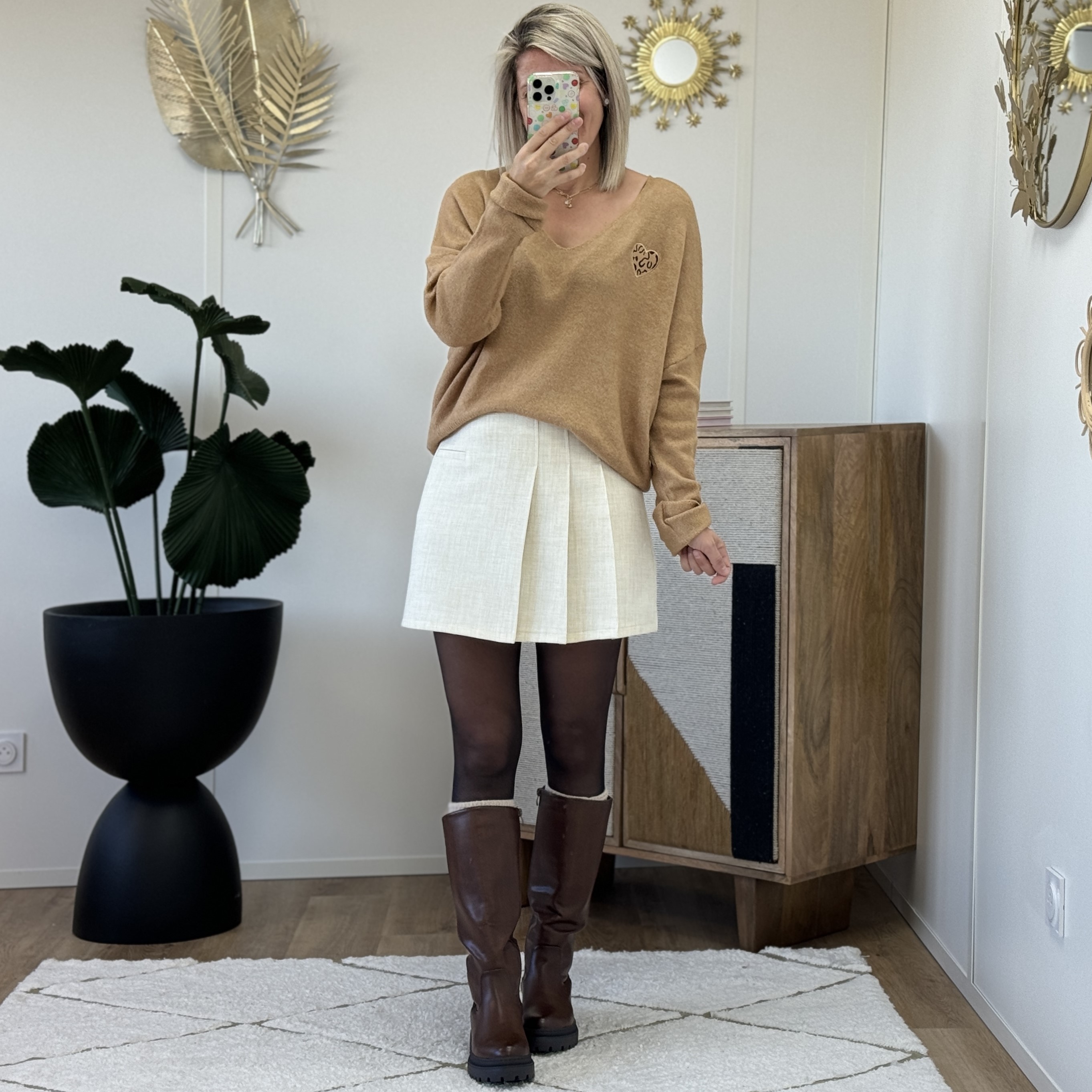 Jupe short Brandy ecru