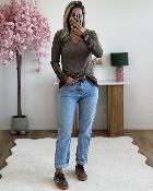 Sous pull dentelle chocolat