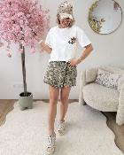 Jupe short leopard