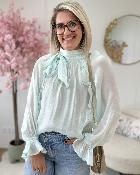 Blouse Cruz vert d eau