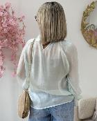 Blouse Cruz vert d eau