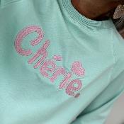 Sweat cherie turquoise