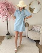 Robe Eden jeans bleue