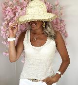 Debardeur lin beige