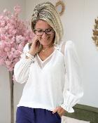 Blouse Sabrina blanche