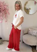 Pantalon Paula rouge