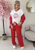 Pantalon Paula rouge