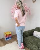 Pull avec mitaines rose