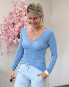 Sous pull cashemire bleu