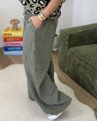 Pantalon gaze de coton kaki