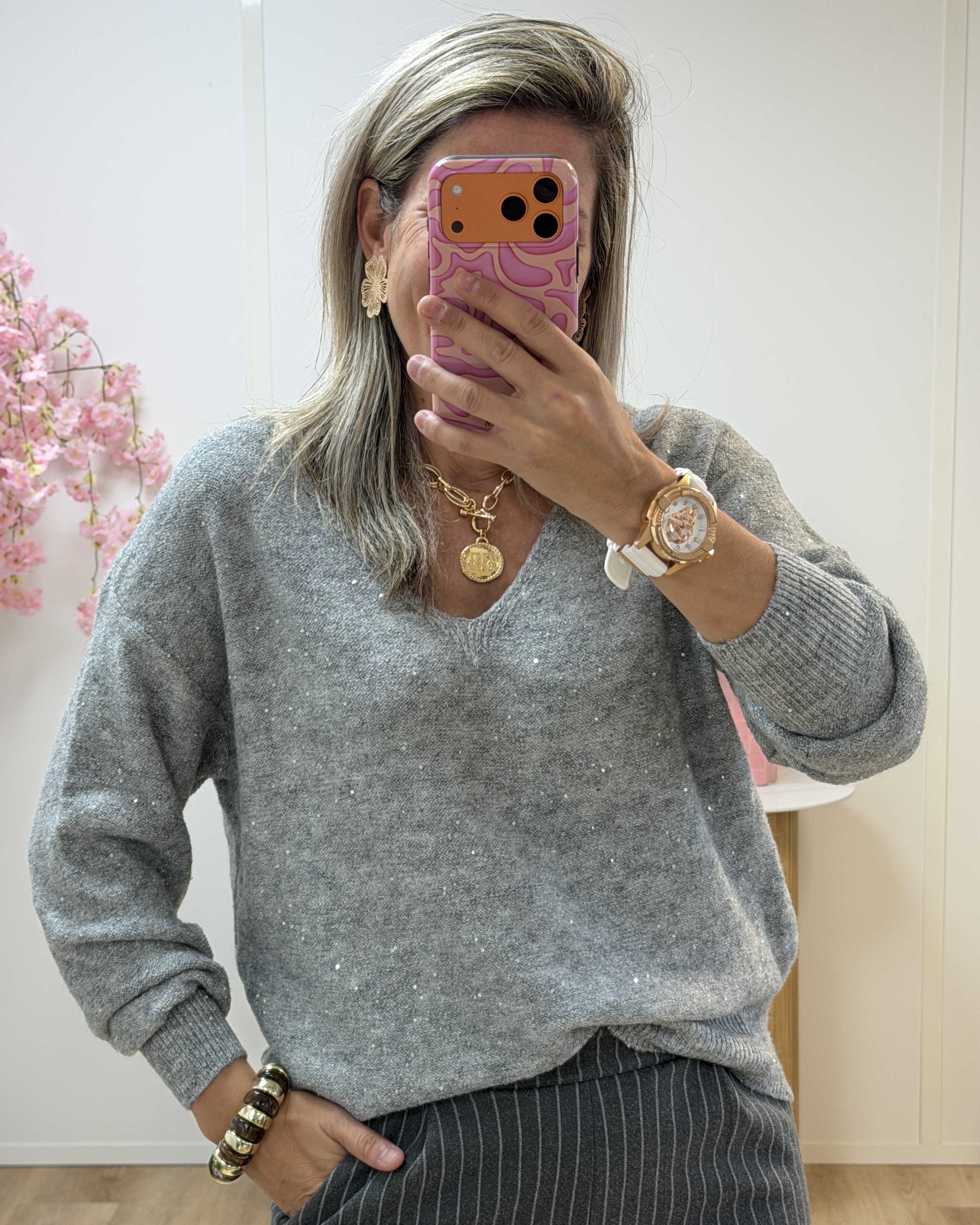 Pull Ingrid gris