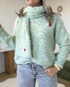 Set pull écharpe bonnet vert