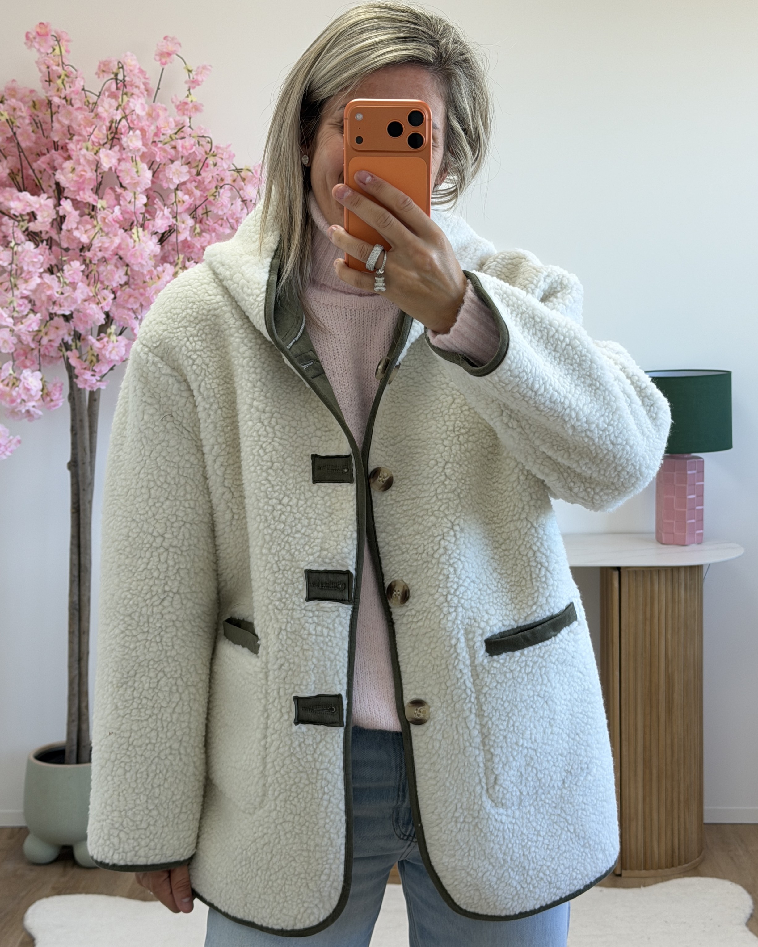 Manteau reversible kaki