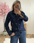 Chemise Alma brut coeurs or