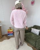 Pantalon Barrel taupe