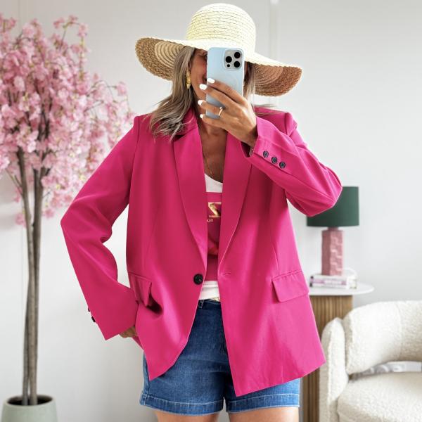 Blazer oversize fushia (taille grand)
