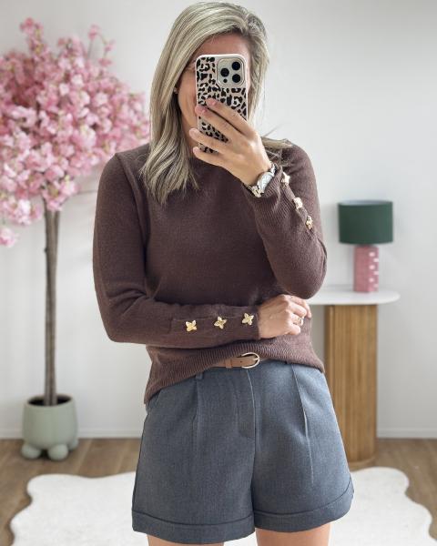 Pull Leon chocolat