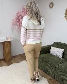 Sweat Lara ecru rose