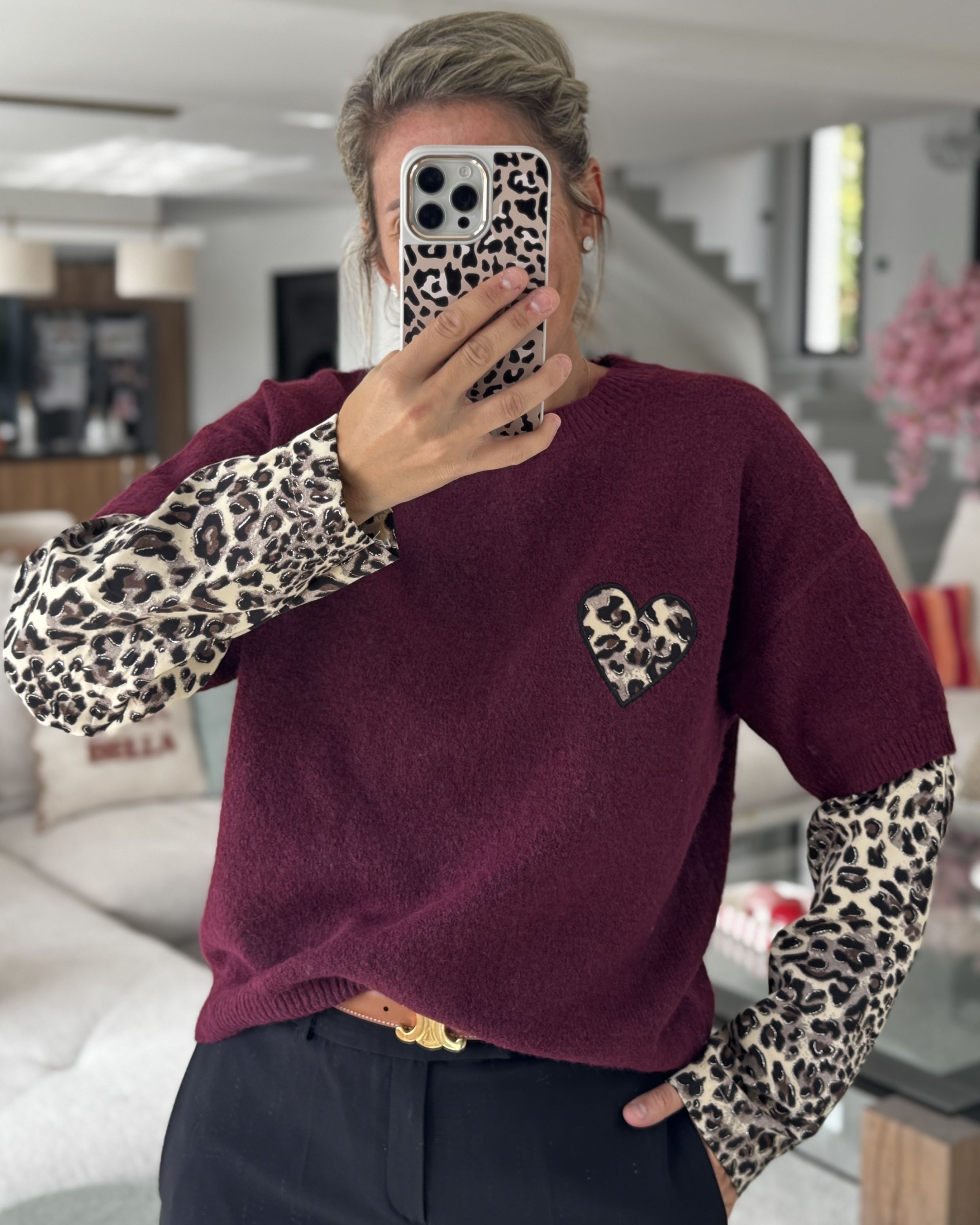 Pull Samuel bordeaux