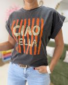 Tee shirt ciao bella gris