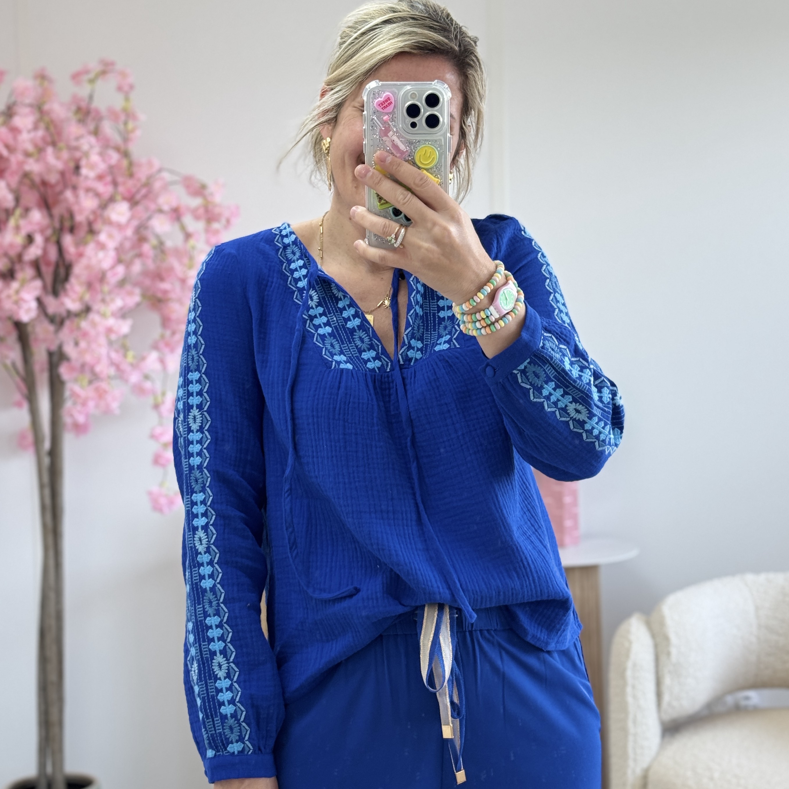 Blouse Macha bleu roi