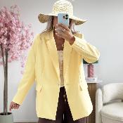 Blazer oversize jaune (taille grand)