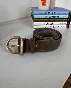 Ceinture en cuir taupe