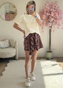 Short chemise bordeaux