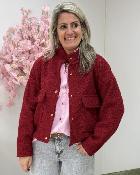 Bombers bouclettes bordeaux