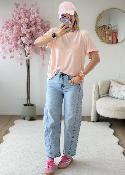 Tee shirt loose fit rose