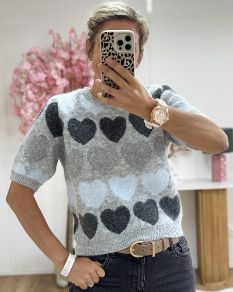 Pull Charlize gris bleu